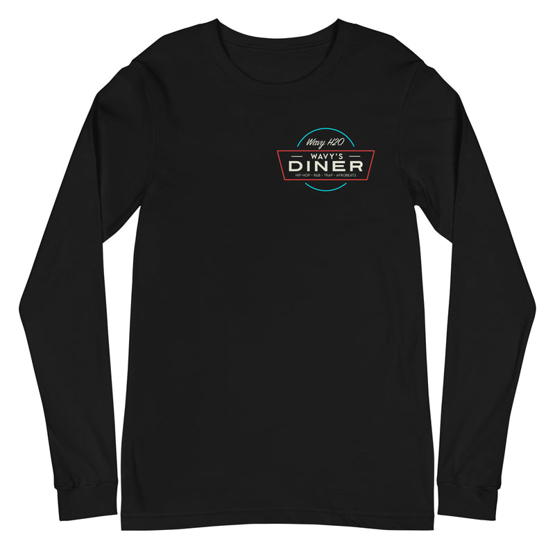 Wavy H2O Diner Black Long Sleeve Shirt
