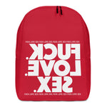 FUCK.LOVE.SEX. Red Backpack