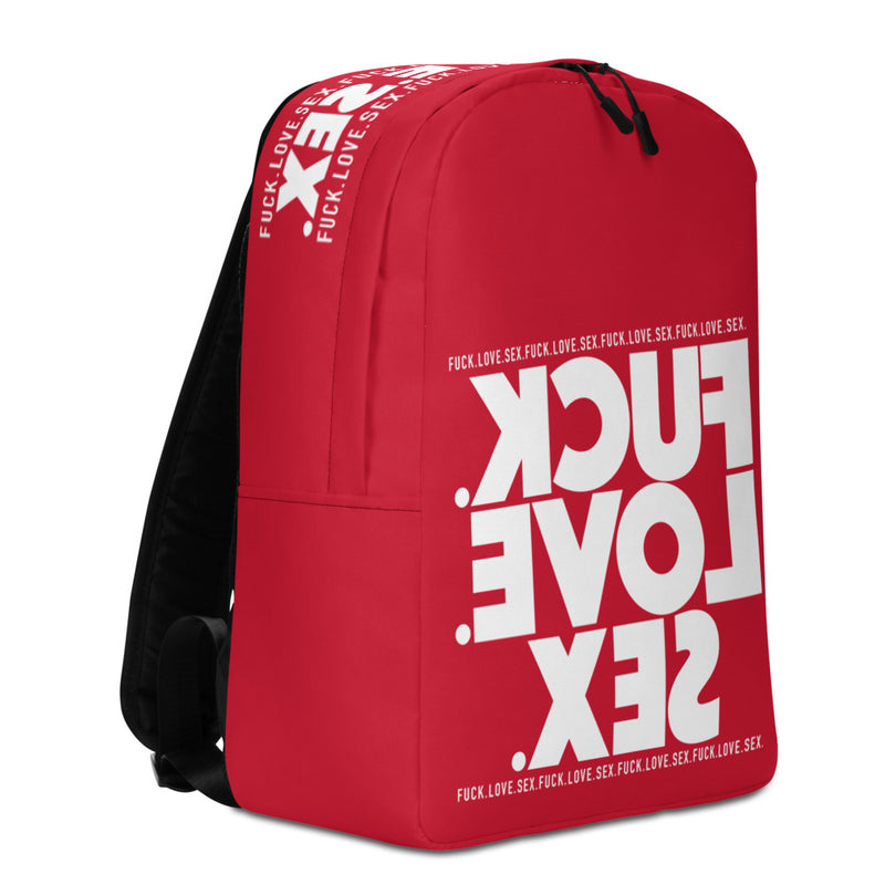 FUCK.LOVE.SEX. Red Backpack