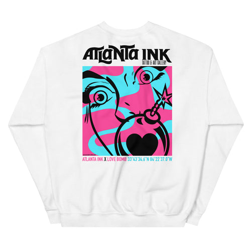 ATLANTA INK x LOVE BOMB White Sweatshirt